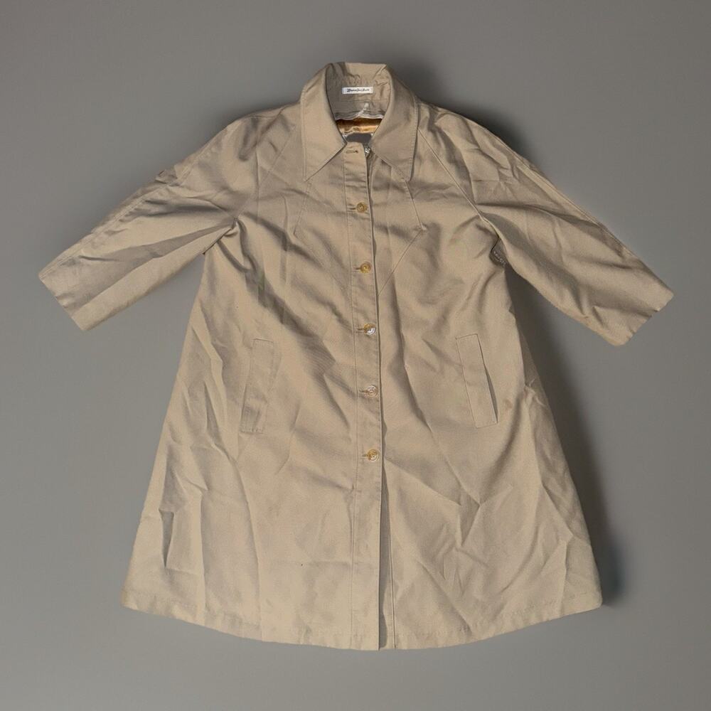 Vintage Misty Harbor Coat Women's 16 Regular Beige Trench Any‎ Weather Made USA